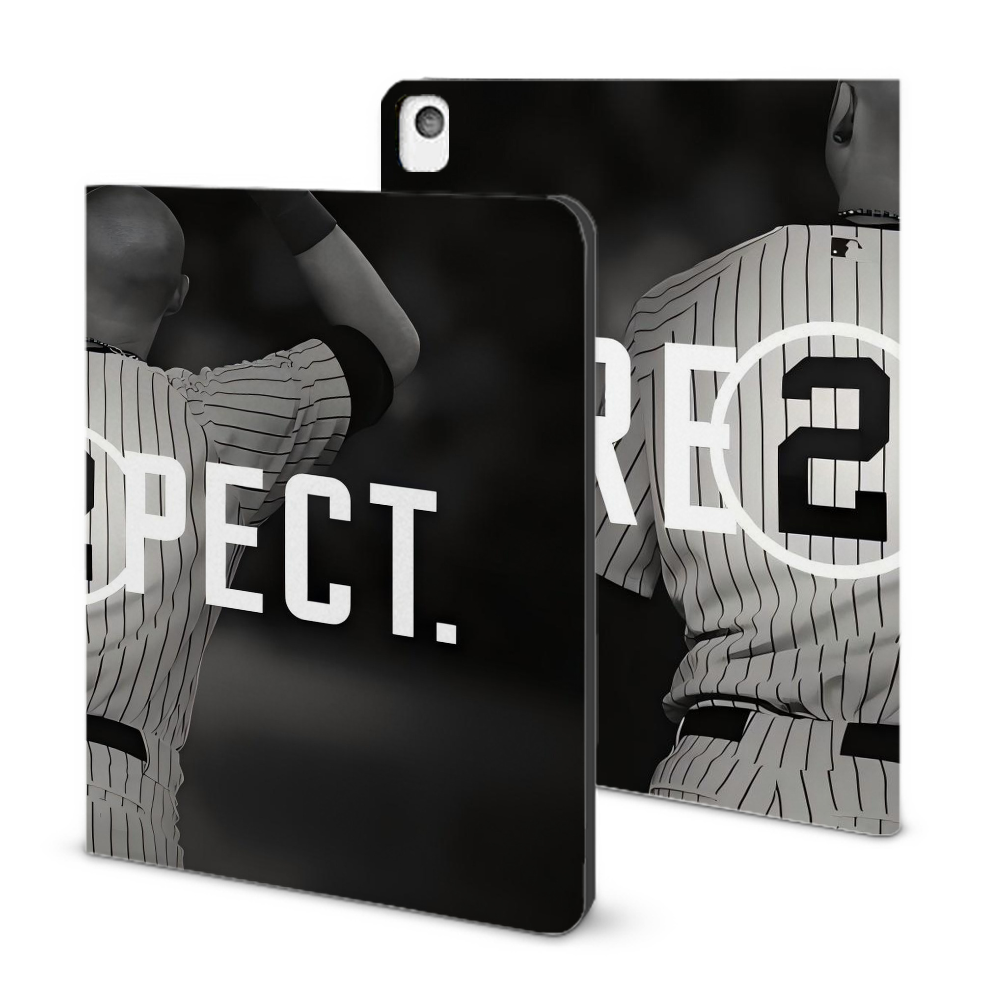 Derek Jeter 37 IPad Book-Style Case With Pencil Slot – Slim PU & TPU Cover – Full Protection, Precise Fit, Water & Scratch Resistant